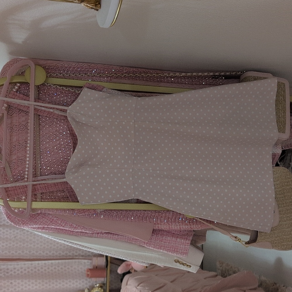 French Connection, Light Pink Polka Dot dress size 0